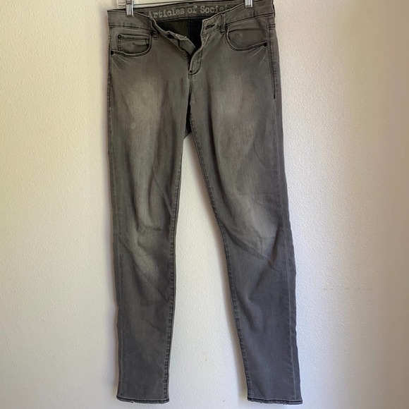 Articles Of Society Denim - Articles of Society Grey Skinny Jeans SZ 28